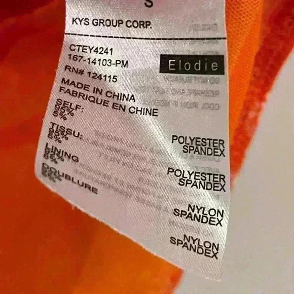 ELODIE Women's Mesh Short Sleeve Bodysuit Cross Front Fitted Top S - Picture 11 of 12